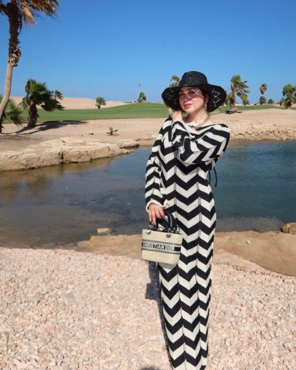 Zigzag maxi dress