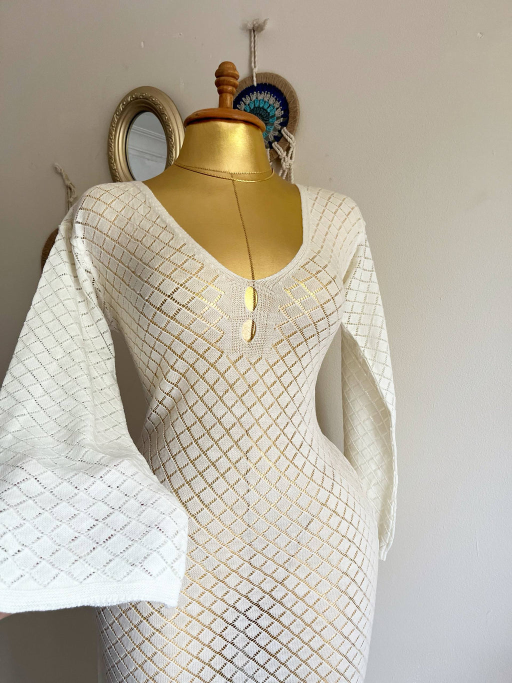 Ivory waves dress