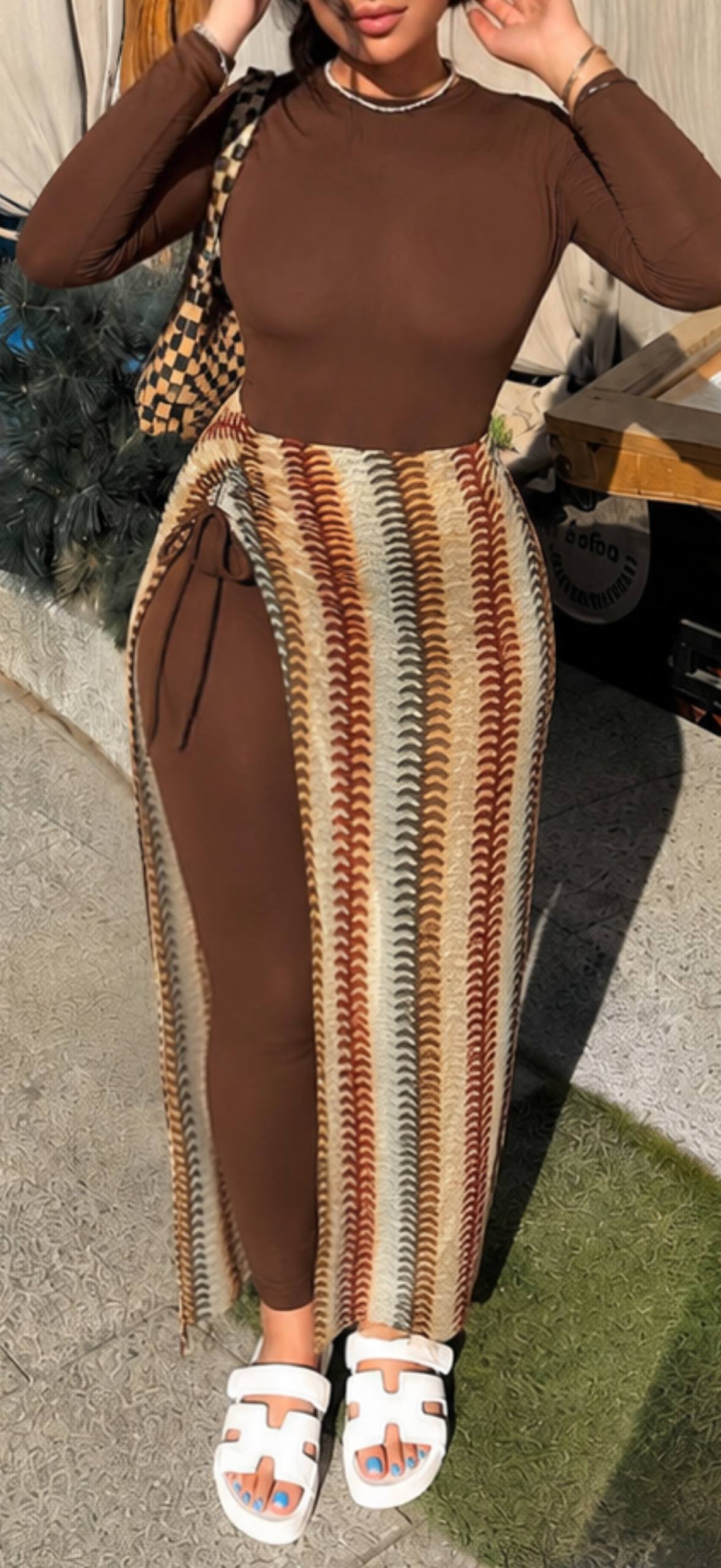 Brown Pattern Burkini