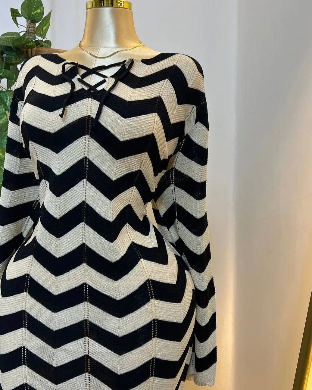 Zigzag maxi dress