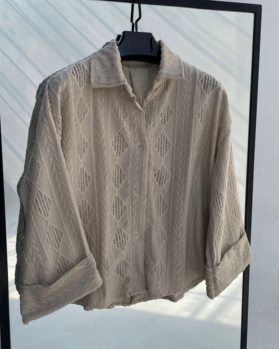 Crochet Over Size Shirt