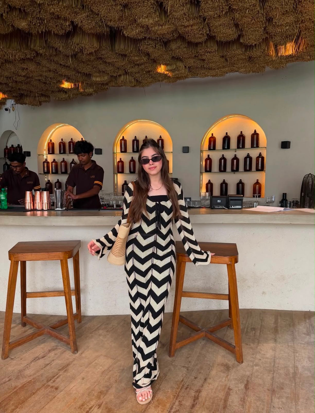 Zigzag maxi dress