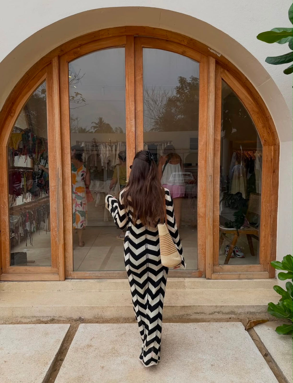 Zigzag maxi dress
