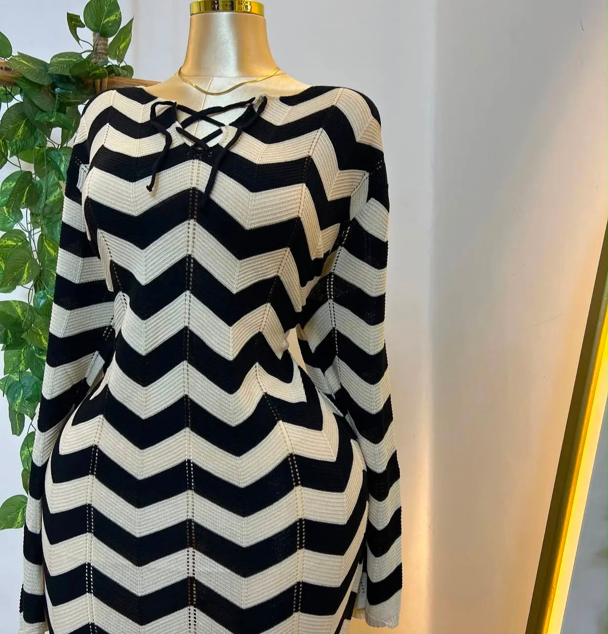 Zigzag maxi dress