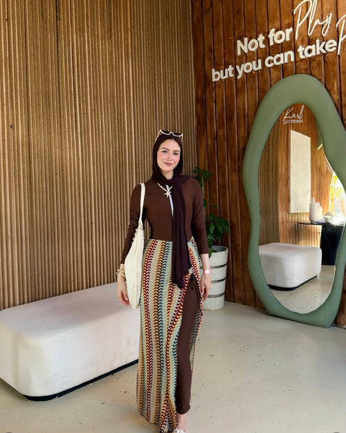 Brown Pattern Burkini