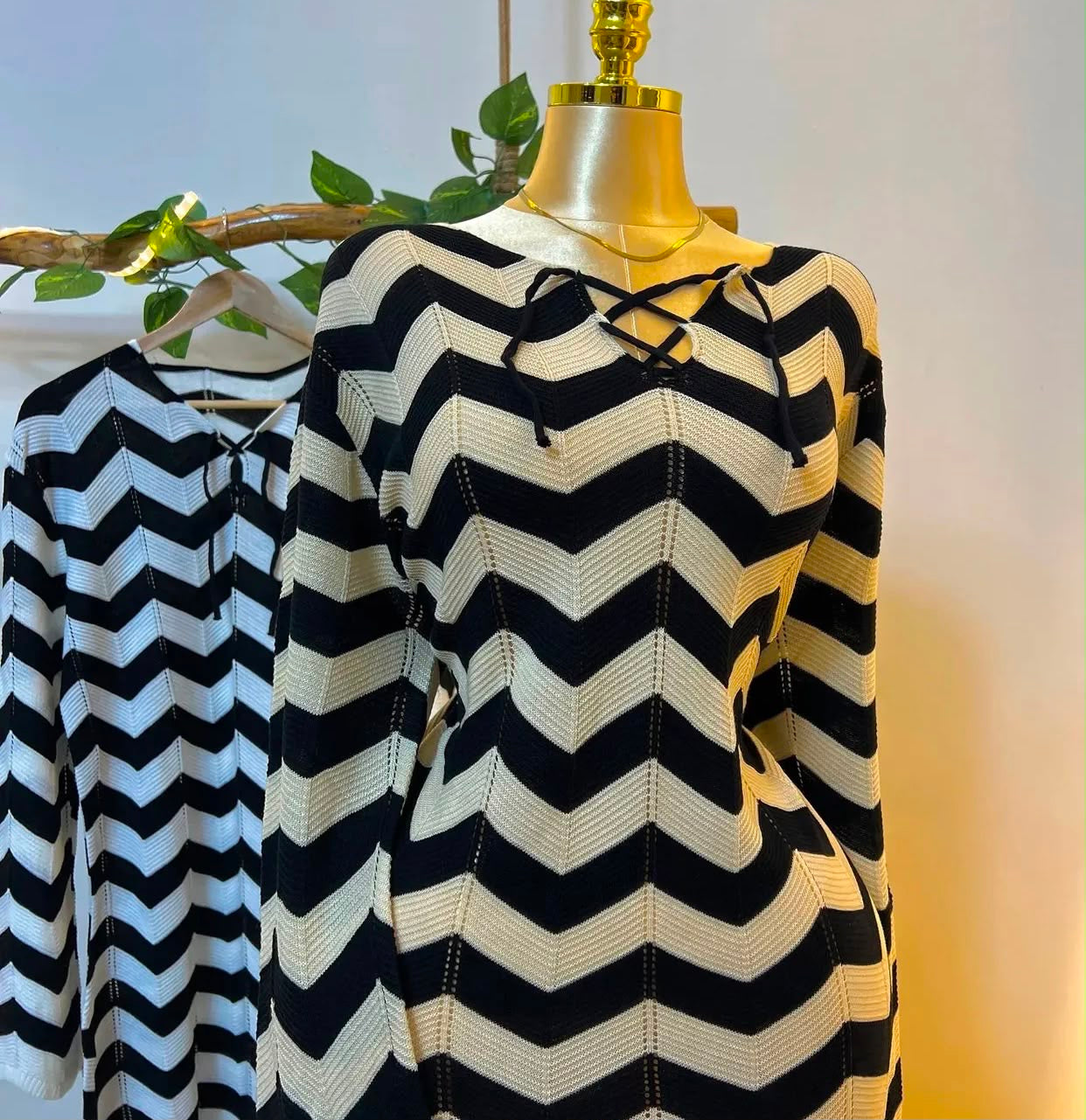 Zigzag maxi dress