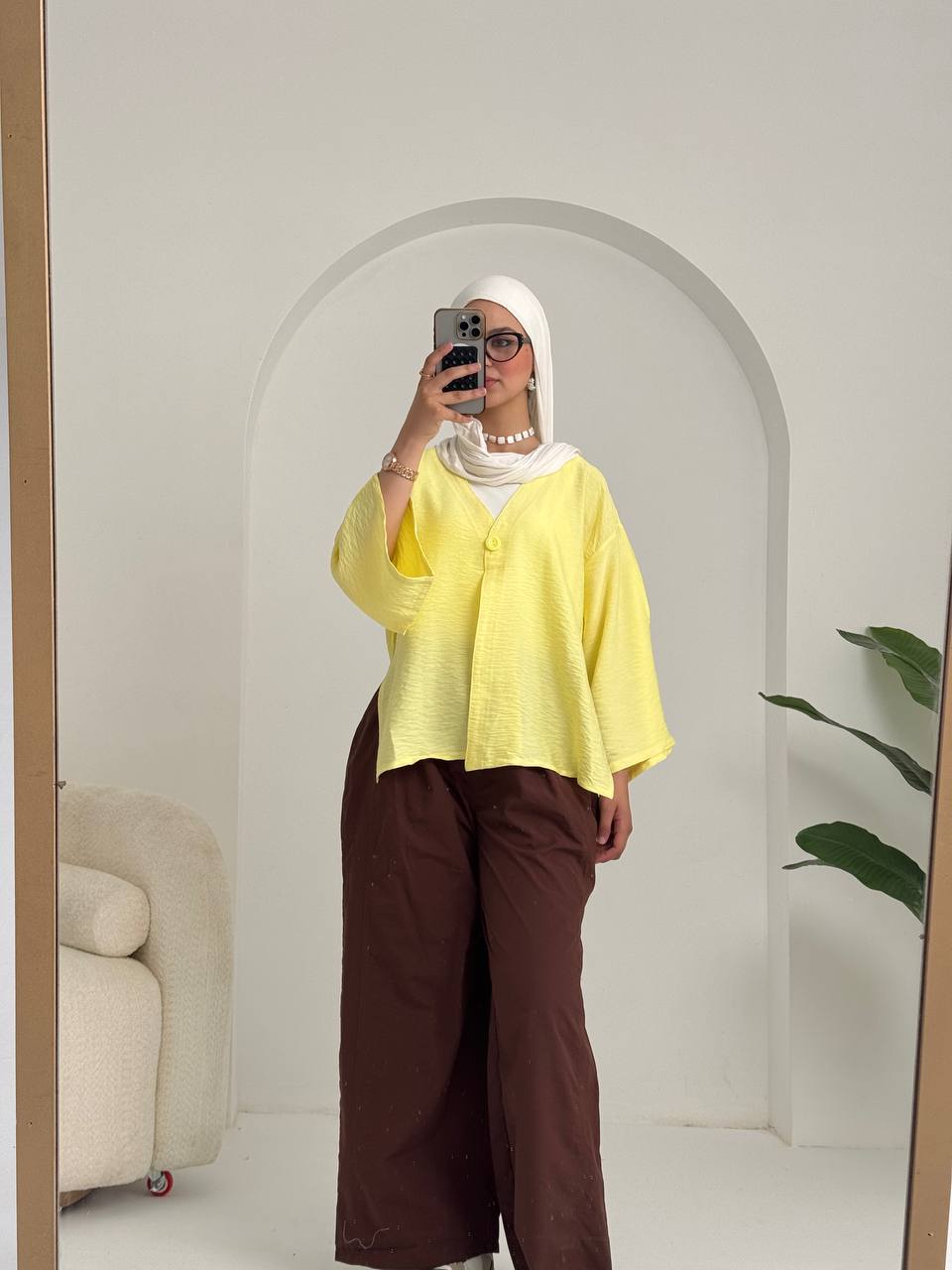 Oversized button blouse