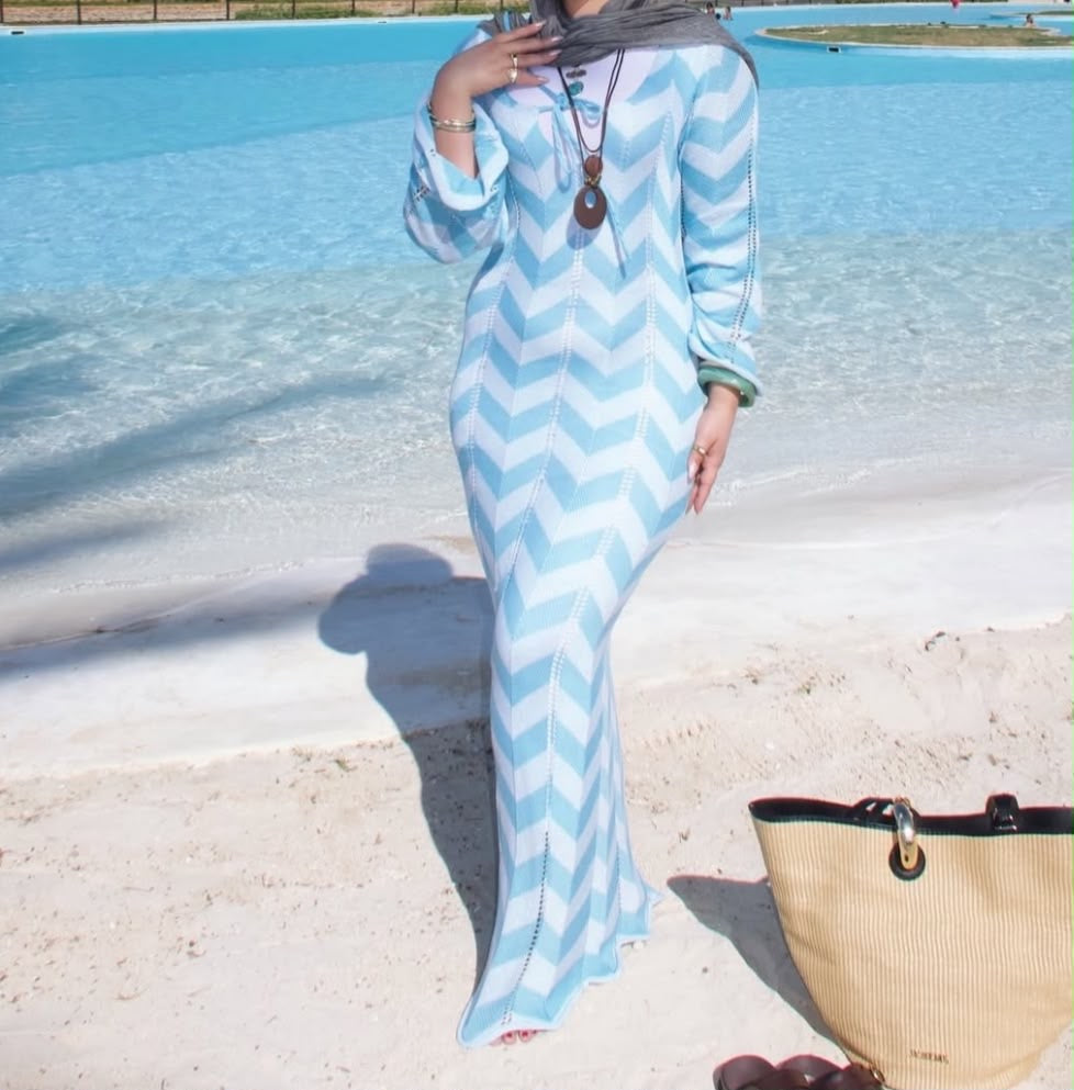 Zigzag maxi dress