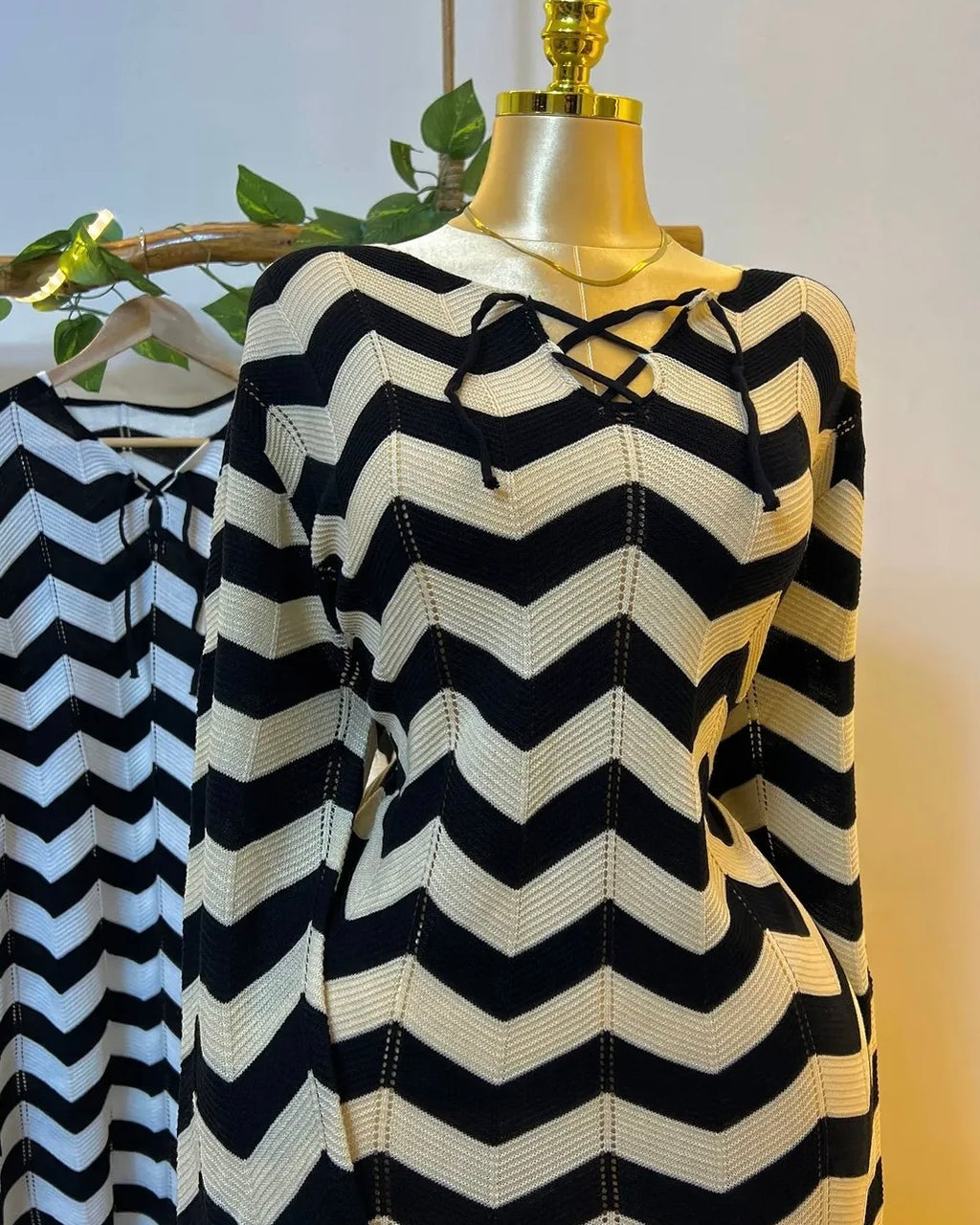 Zigzag maxi dress