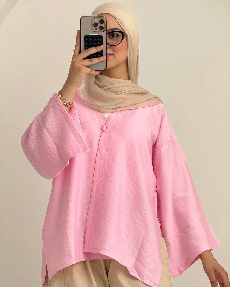 Oversized button blouse