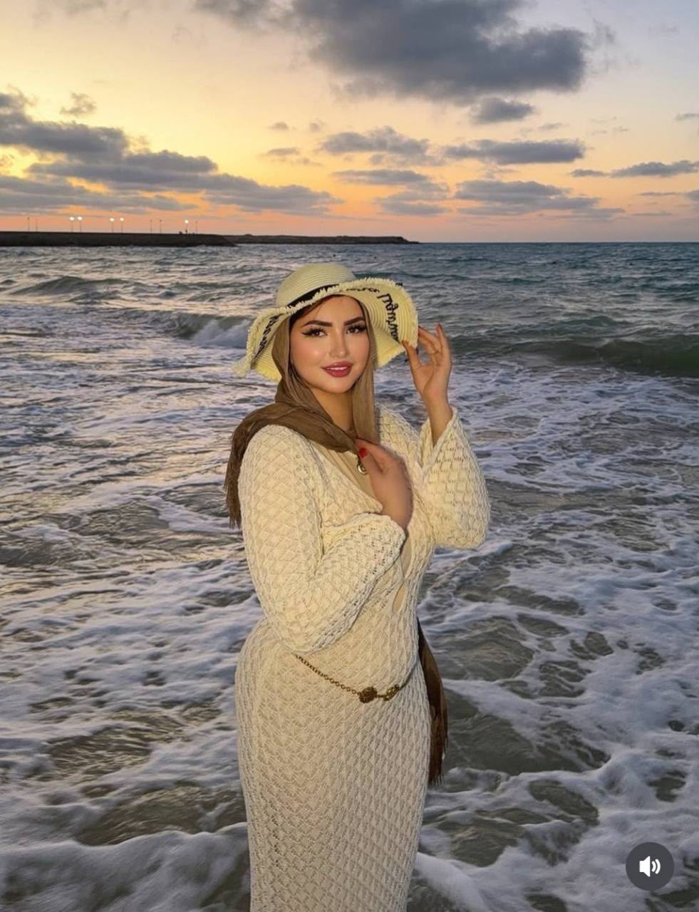 Ivory waves dress