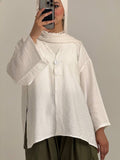 Oversized button blouse